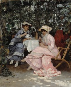 Sitting under the Arbour by Hugo Birger